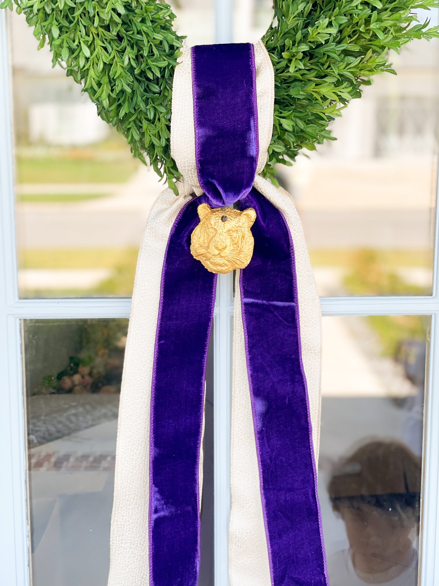 Geaux Lux Wreath And Sash With Tiger Head