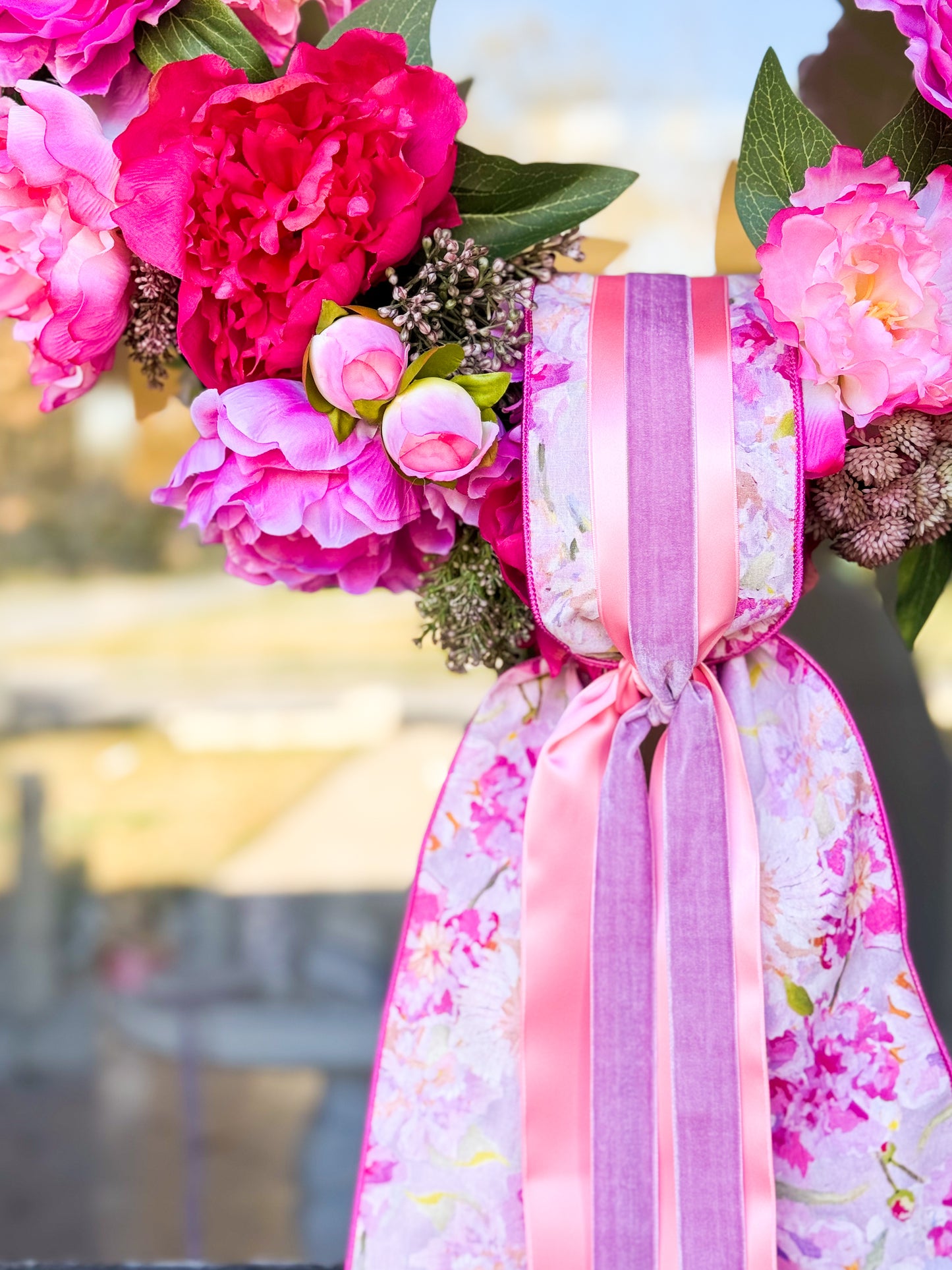 Perfectly Peony Cottontail Wreath