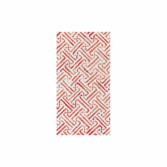 Papersoft Napkins Greek Key Red Guest Towels (Pack Of 20)