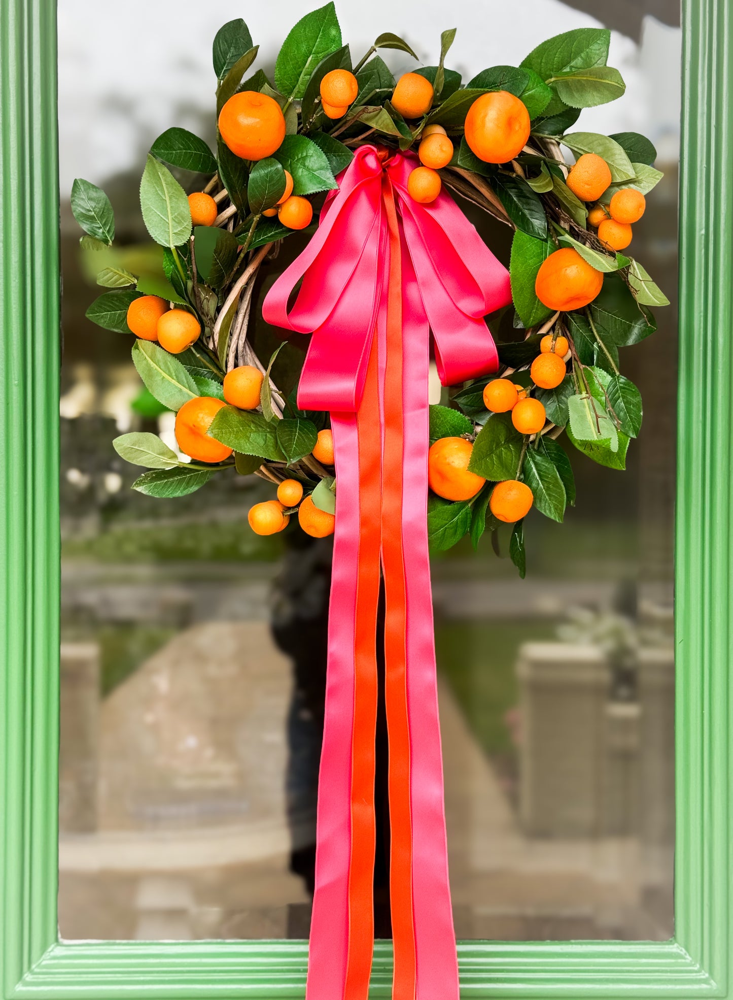 Classic Clementine Wreath And Bow