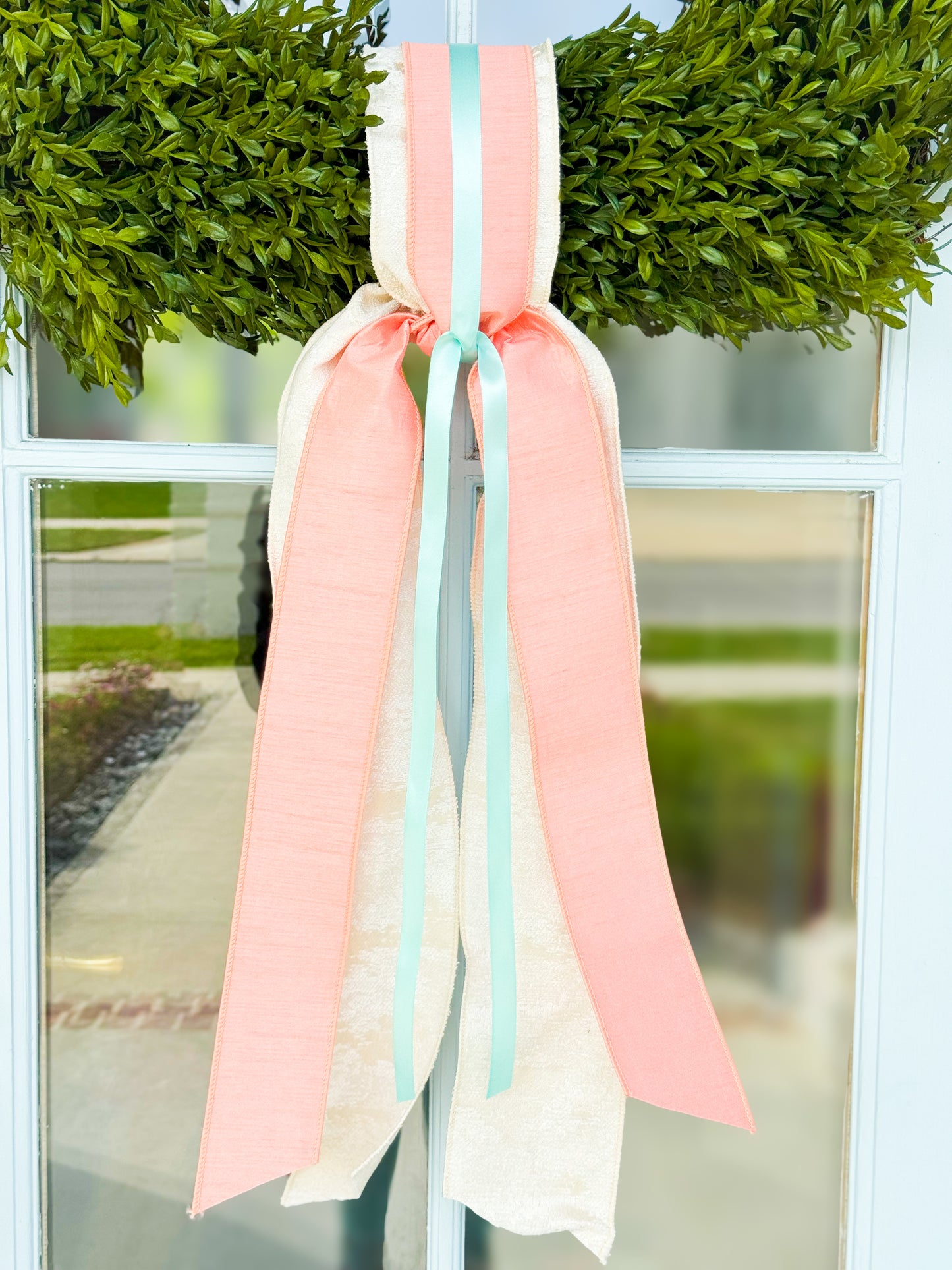 Peach Fuzz Wreath And Sash