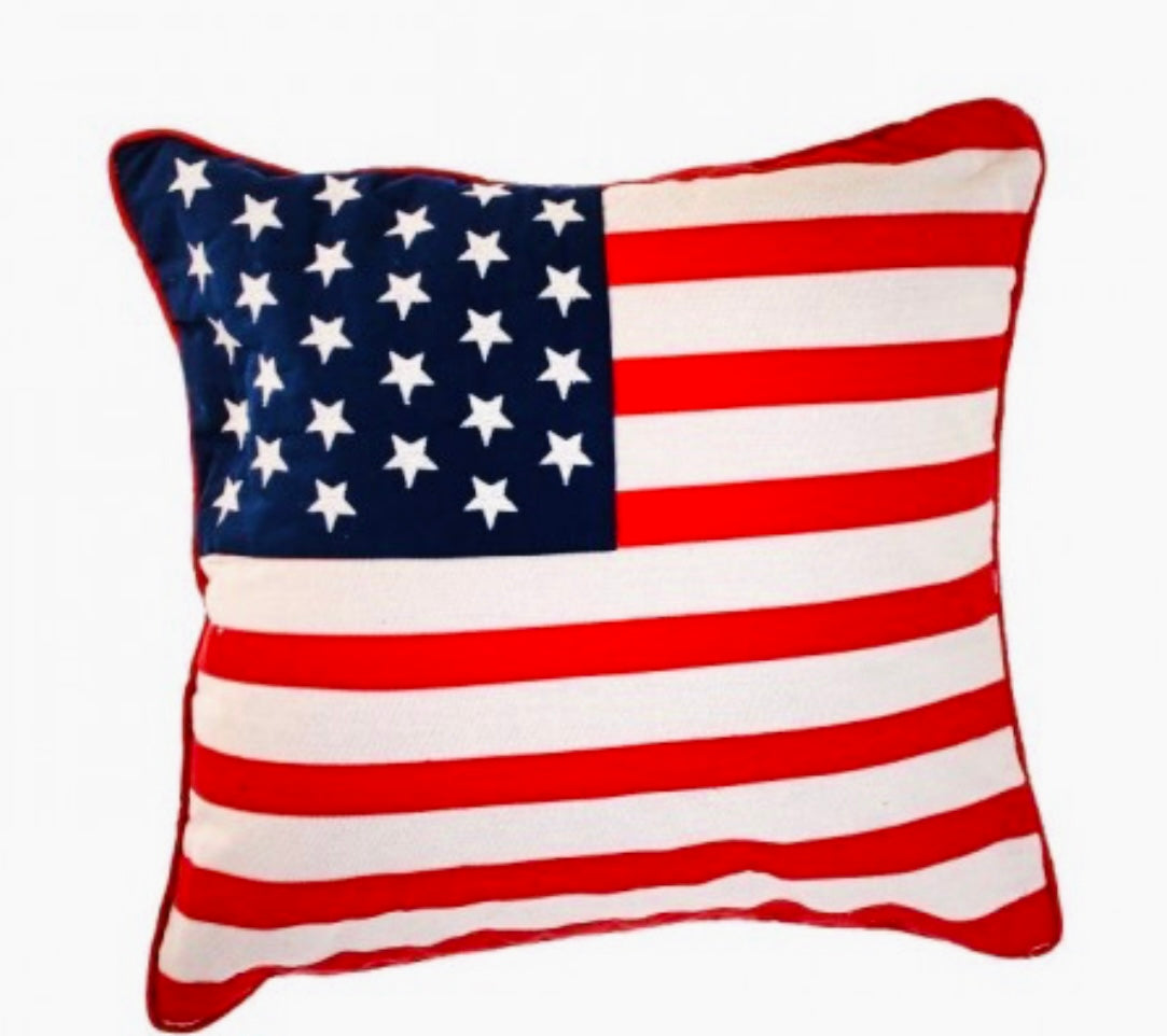 18X18" AMERICANA STARS & STRIPES PILLOW