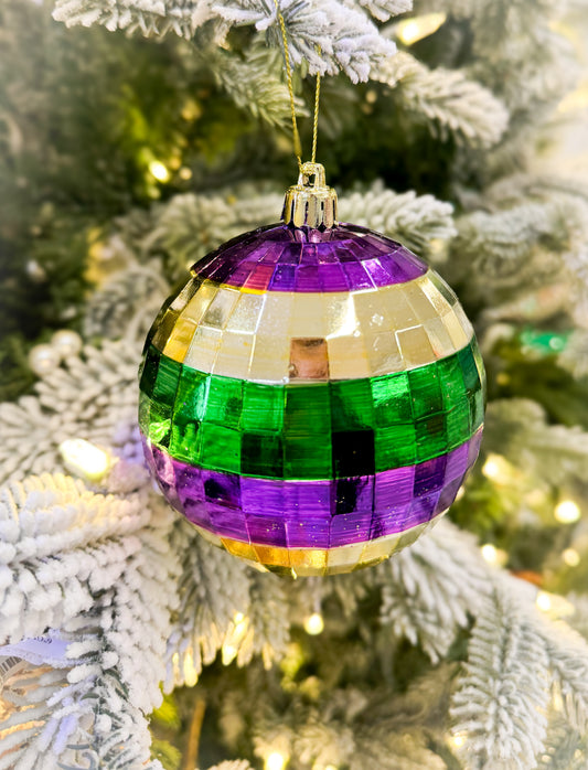Mardi Gras Disco Ball Ornament