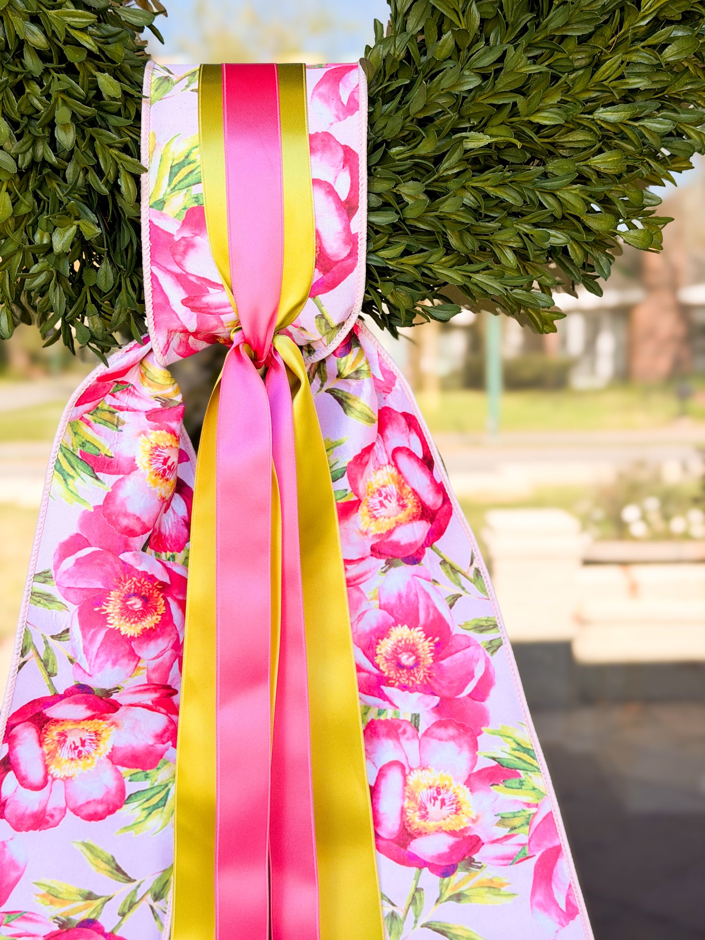 Pink Veranda Garden Wreath & Sash