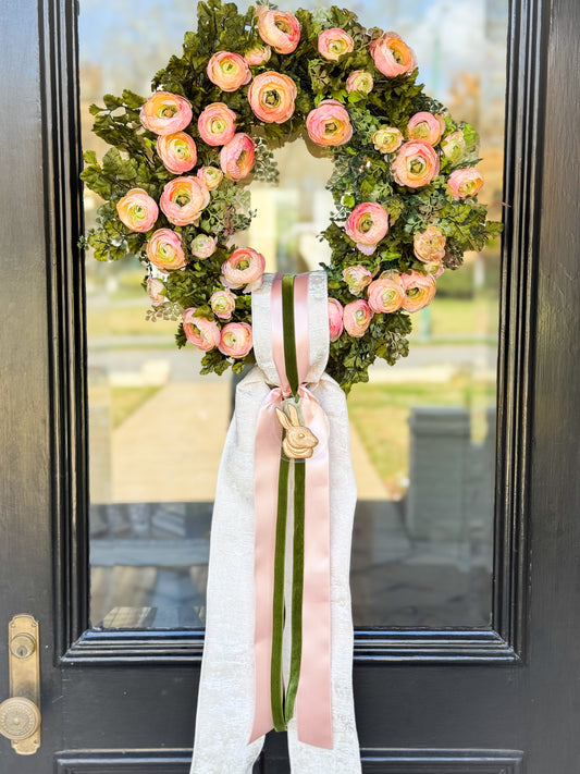 Perfectly Peachy Wreath And Sash
