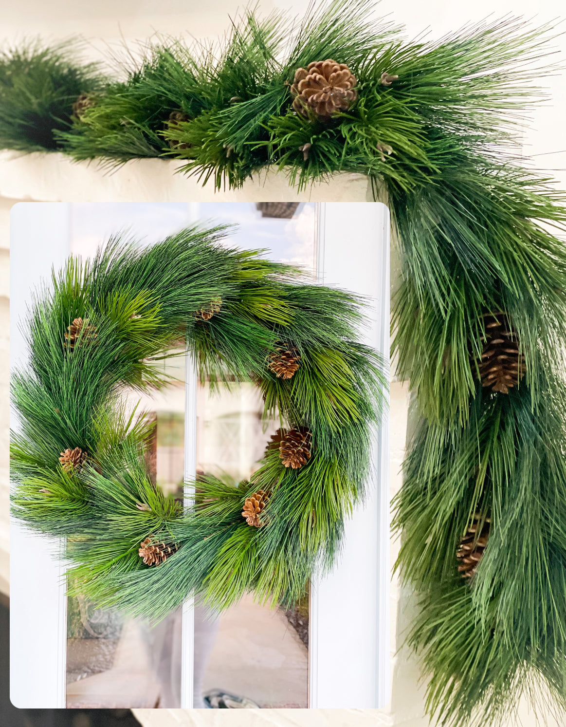 Long Needle Pine Wreath And Garland Bundle