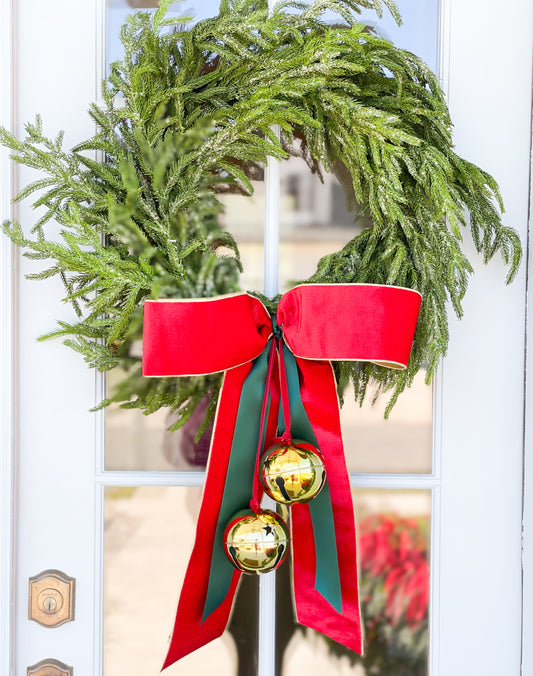 Jingle All The Way Wreath With Bow And Bells