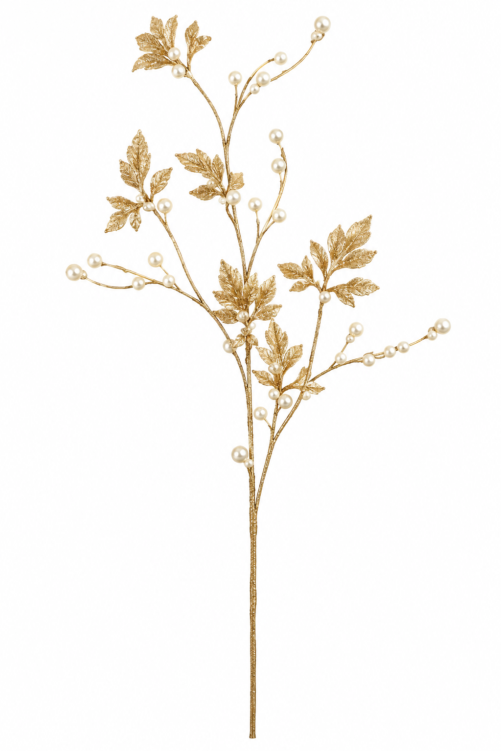 Gold Pearl Metallic Leaf Spray