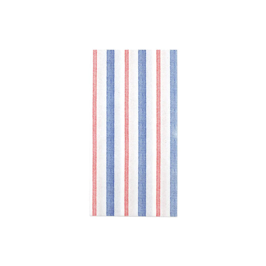 Papersoft Napkins Americana Stripe Guest Towels(Pack of 20)