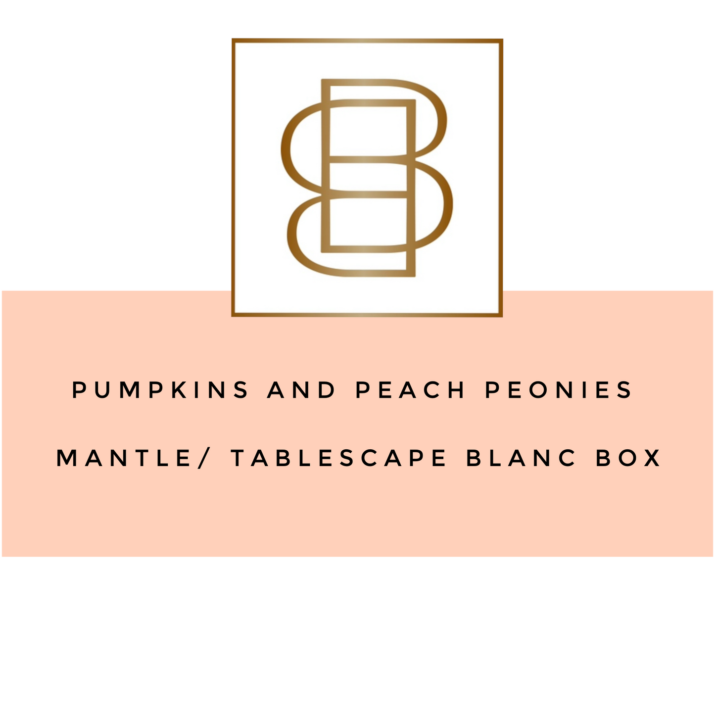 Pumpkins And Peach Peonies Blanc Box