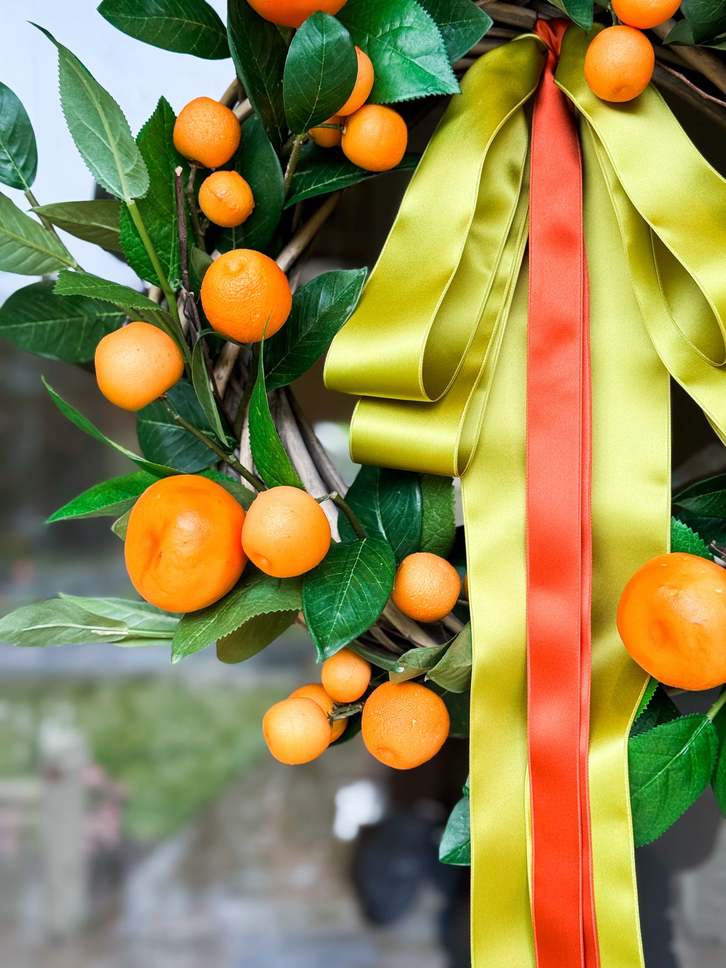 Classic Clementine Wreath And Bow