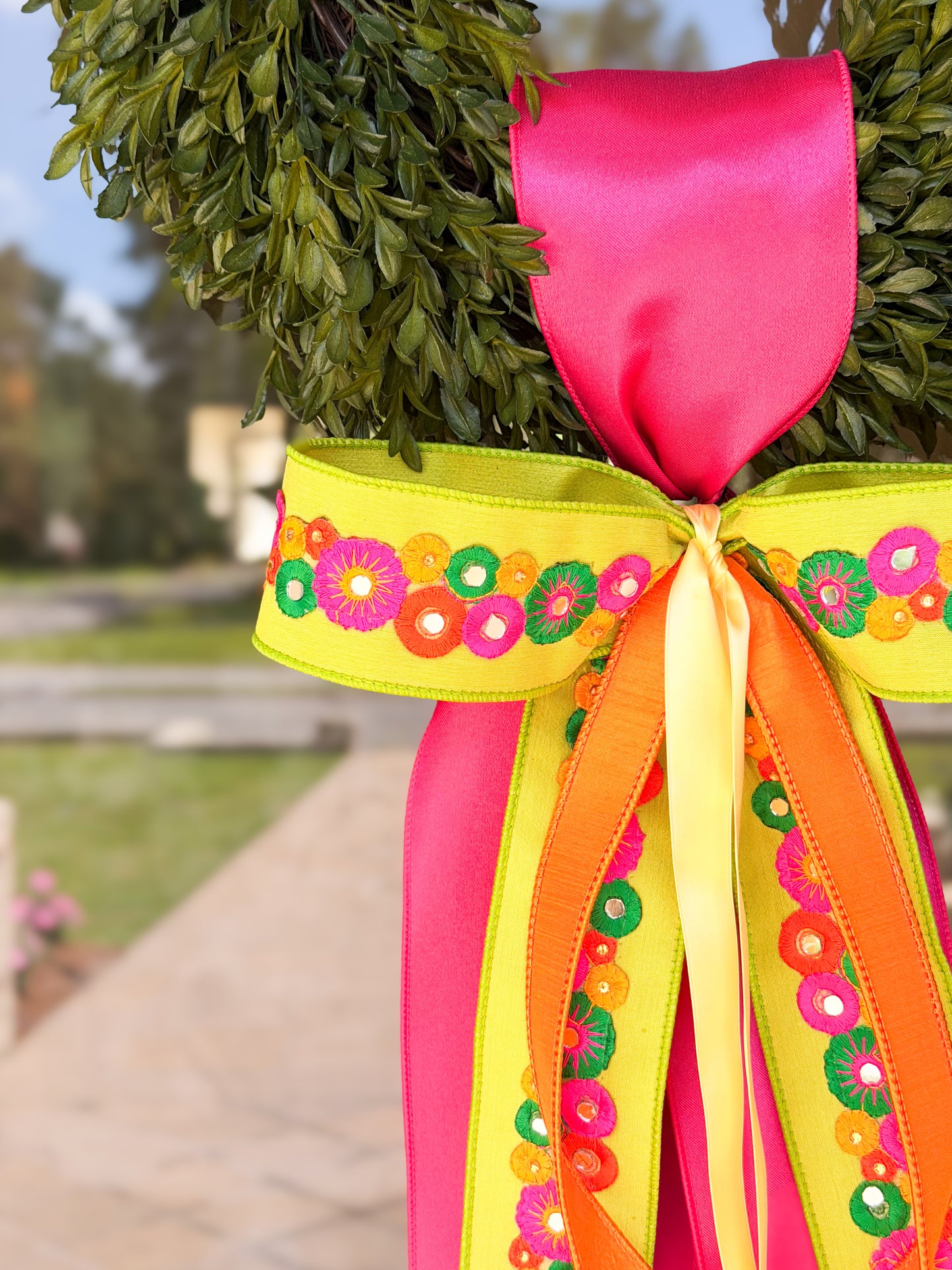 Pink Paloma Tea Leaf Wreath
