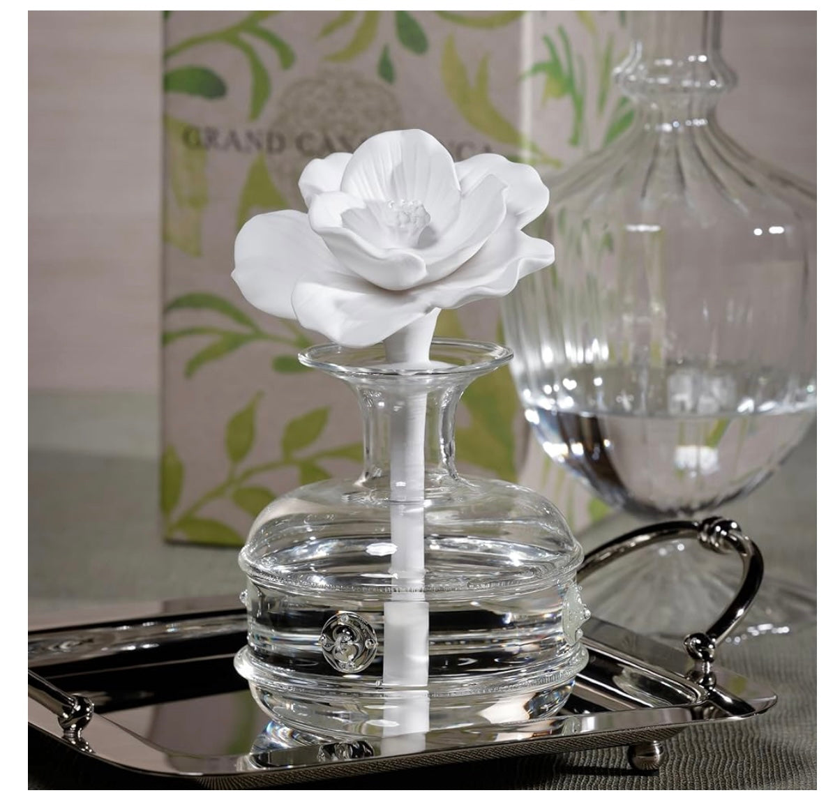 Zodax Grand Casablanca Porcelain Oil Diffuser - 6.76 oz - Apricot Bloom