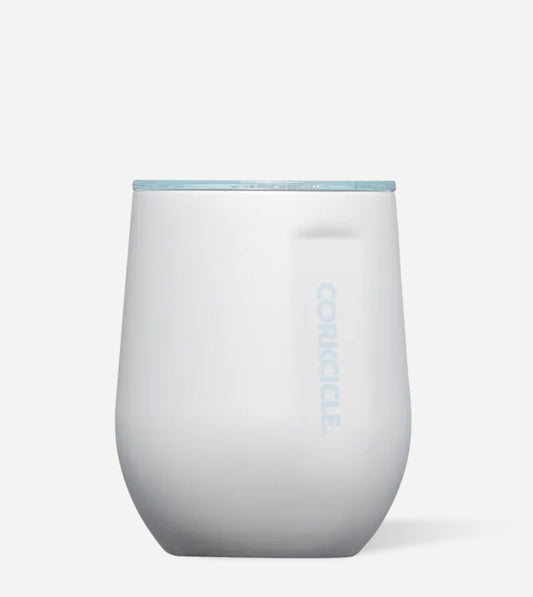 PURE TASTE STEMLESS
INSULATED WINE TUMBLER- White/Powder Blue