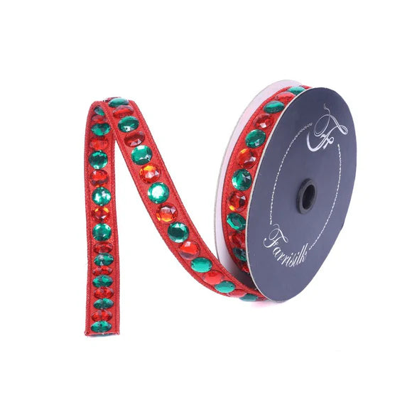 GUMDROP GARLAND Red/Green 0.75”x5yds