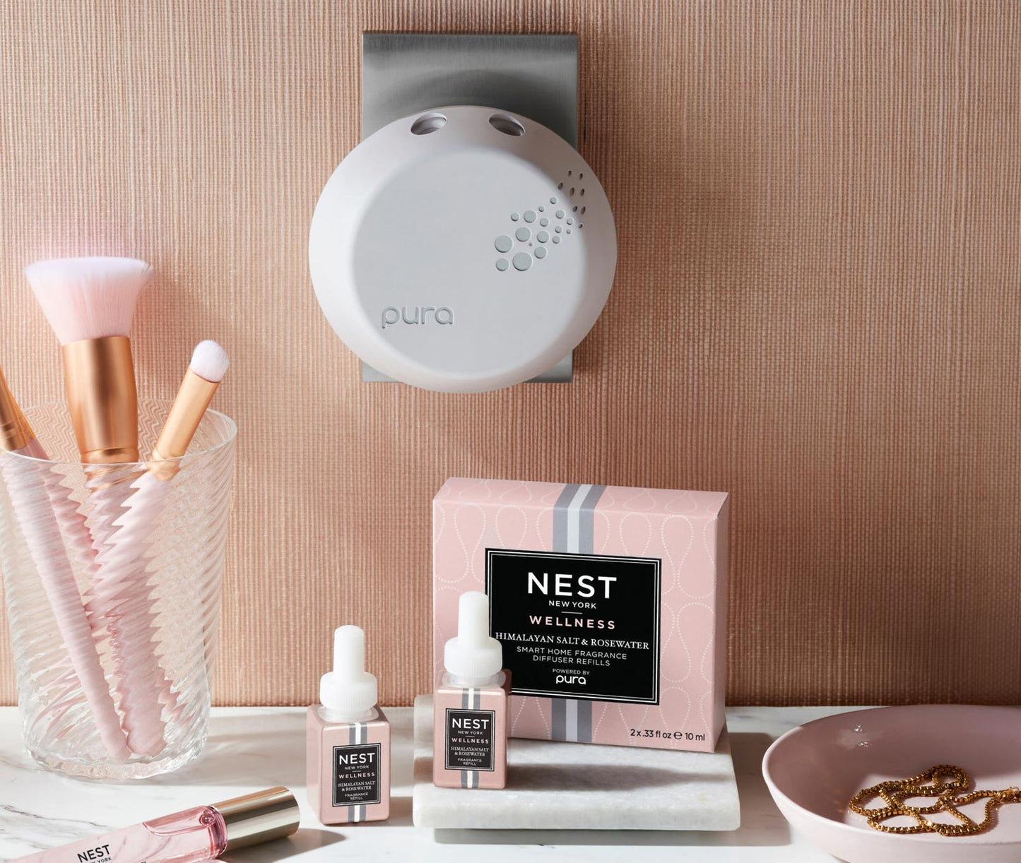 Himalayan Salt & Rosewater Refill Duo for NEST x Pura Smart Home Fragrance Diffuser - Smart Vials