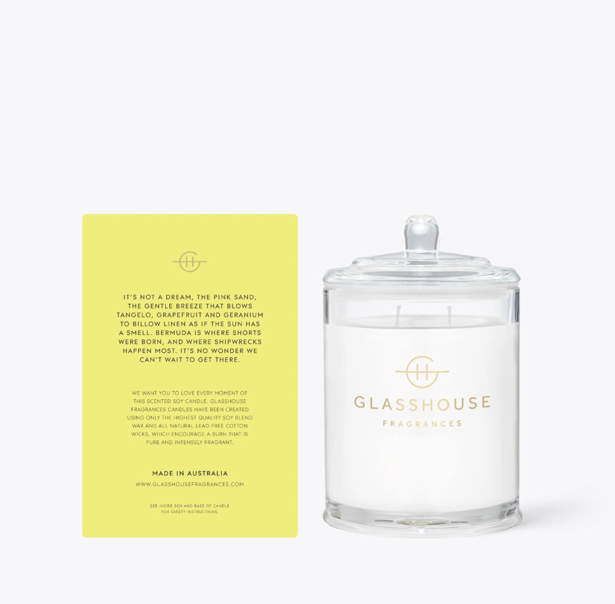 GLASSHOUSE Sunkissed in Bermuda Tangelo & Geranium Soy Candle 13.4 Oz
