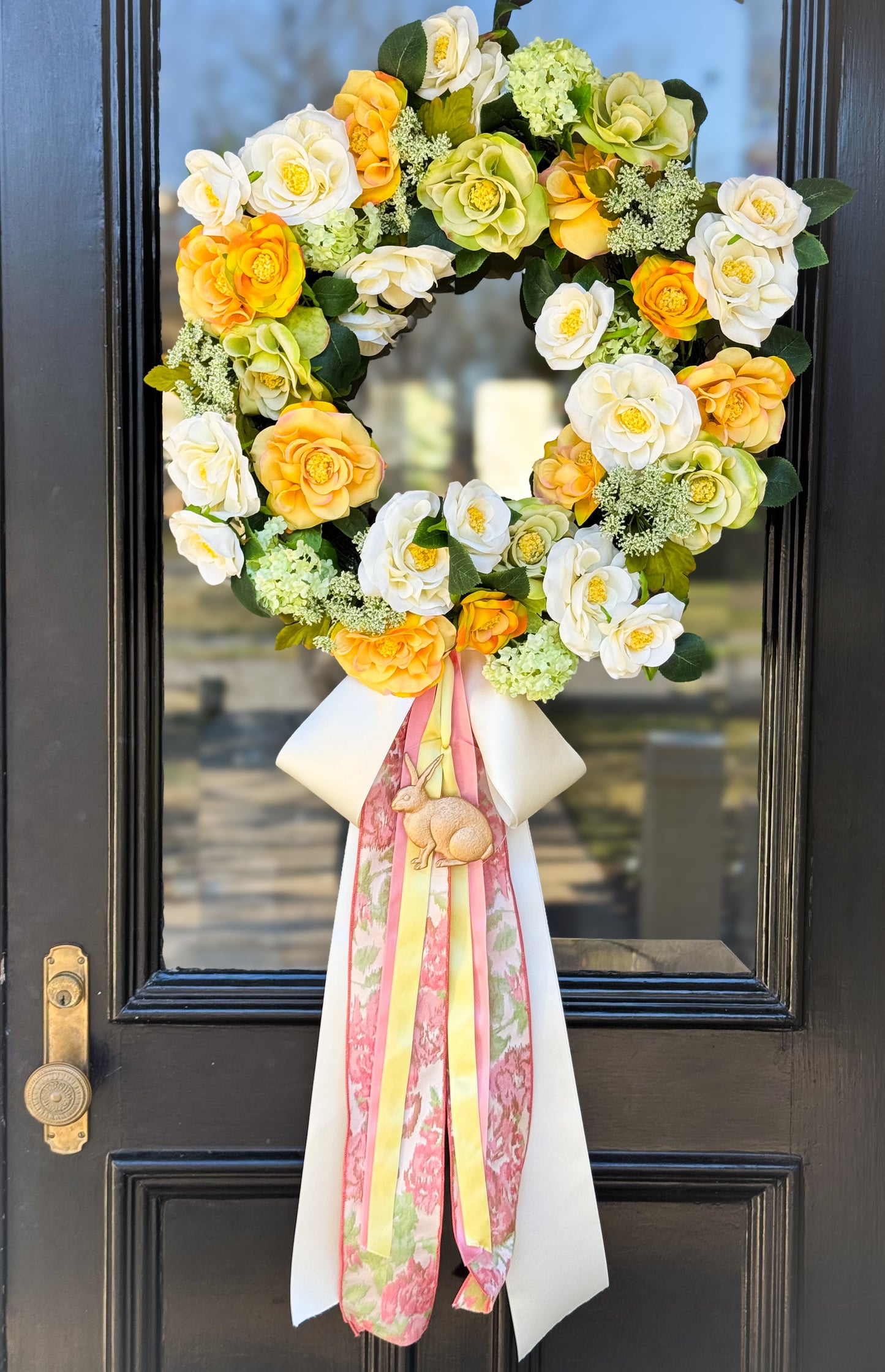 Summer Garden Cottontail Wreath