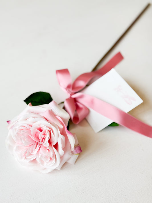 Blush Rosette Dance Stem