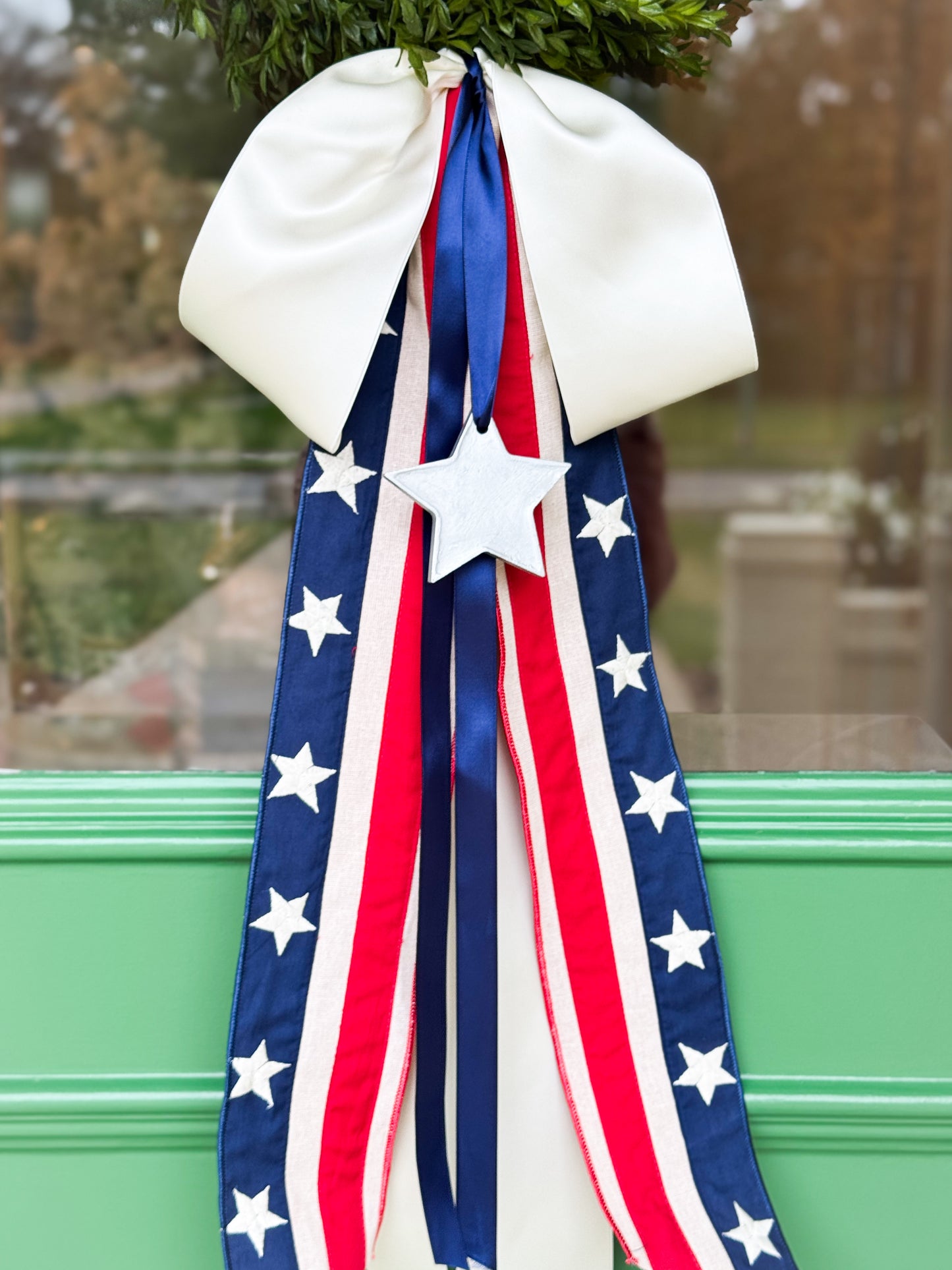 Lady Liberty Tea Leaf Wreath