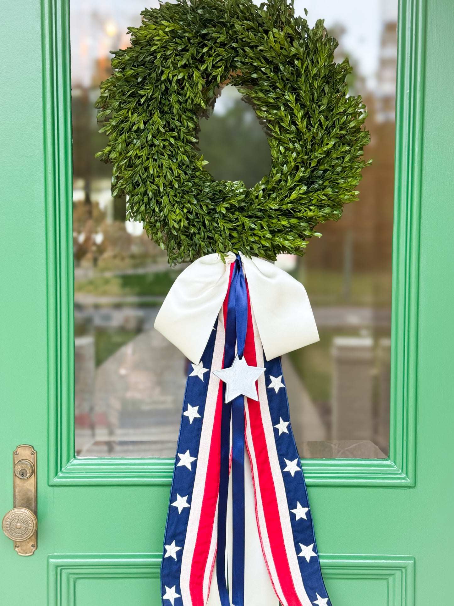 Lady Liberty Tea Leaf Wreath