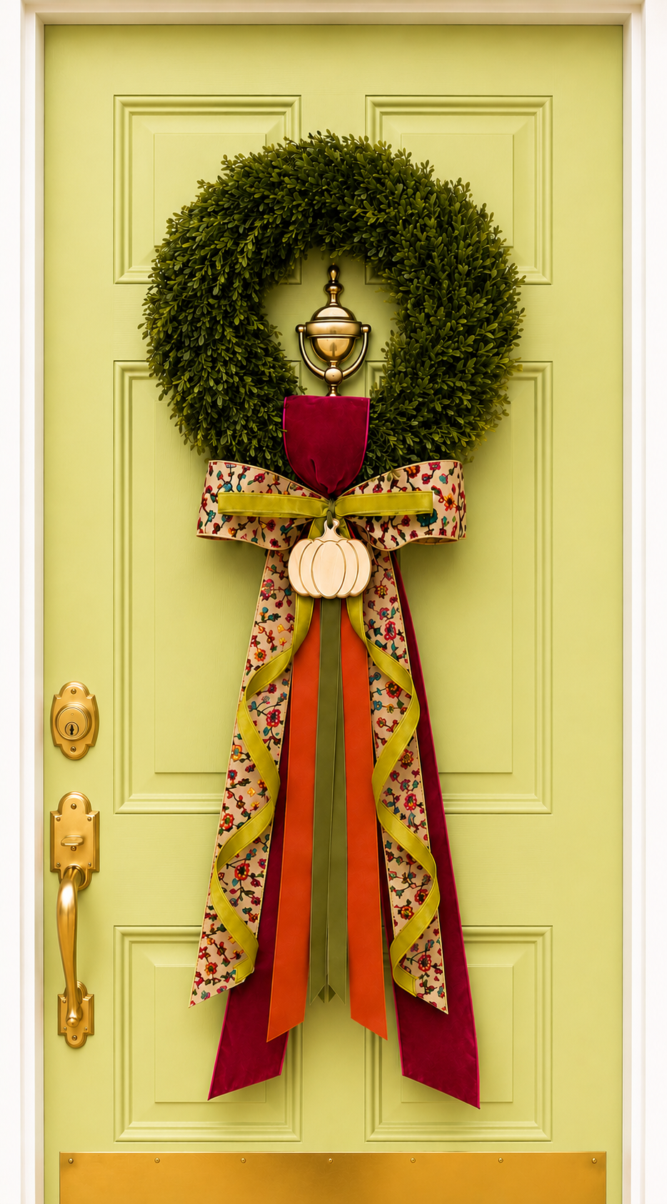 Crimson Orchard Tea Leaf Wreath