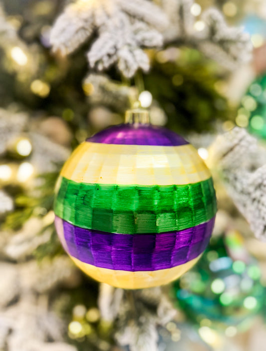 Mardi Gras Disco Ball Ornament