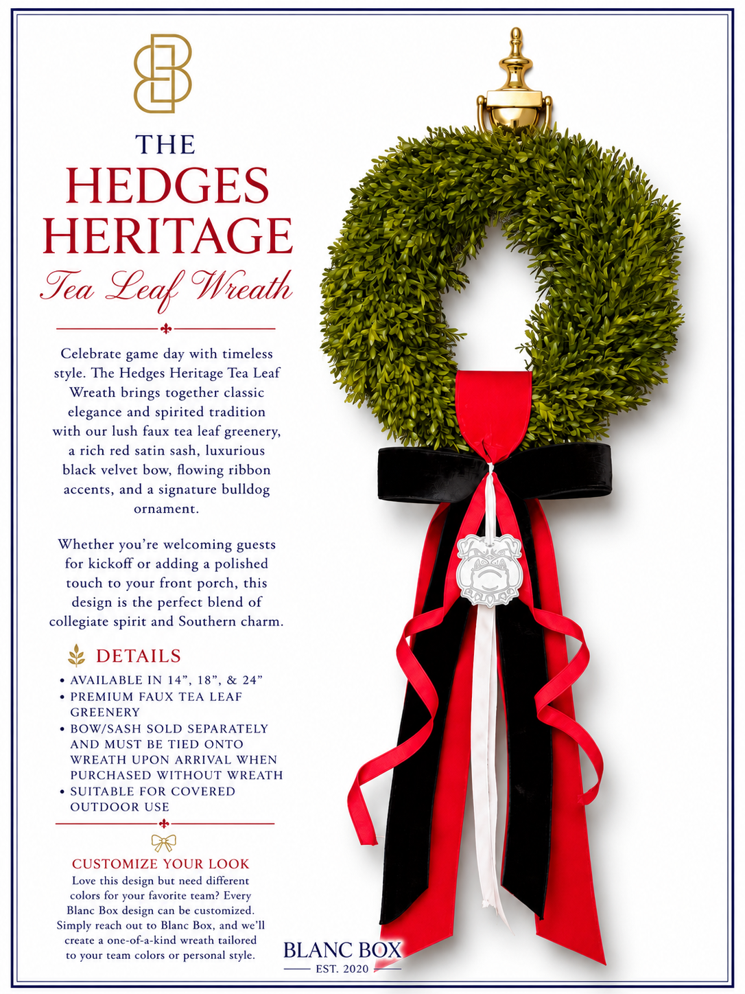 The Hedges Heritage Tea Leaf Wreath