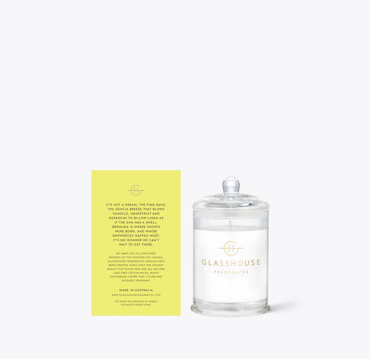 GLASSHOUSE Sunkissed in Bermuda Tangelo & Geranium Soy Candle 2.1 Oz