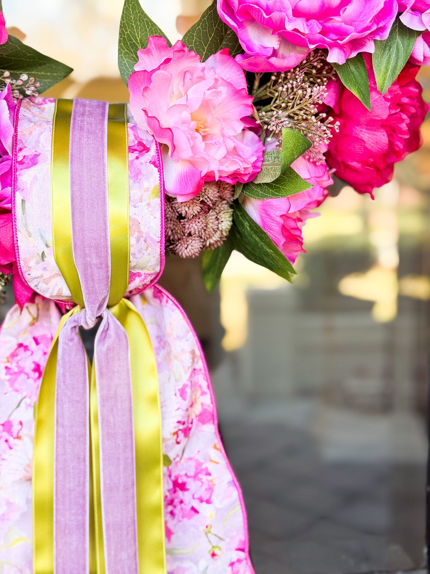 Perfectly Peony Cottontail Wreath