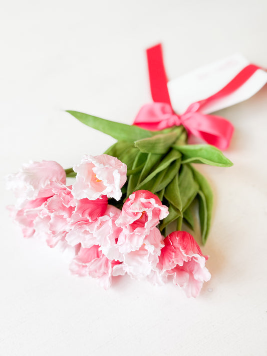 Pink Ruffle Tulip Dance Bouquet