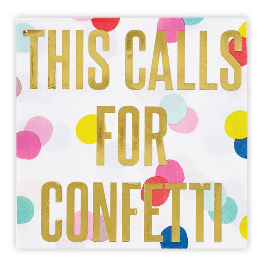 This Calls For Confetti Beverage Napkins