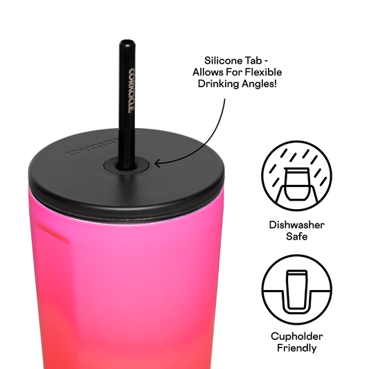 COLD CUP
INSULATED TUMBLER WITH STRAW- Sangria