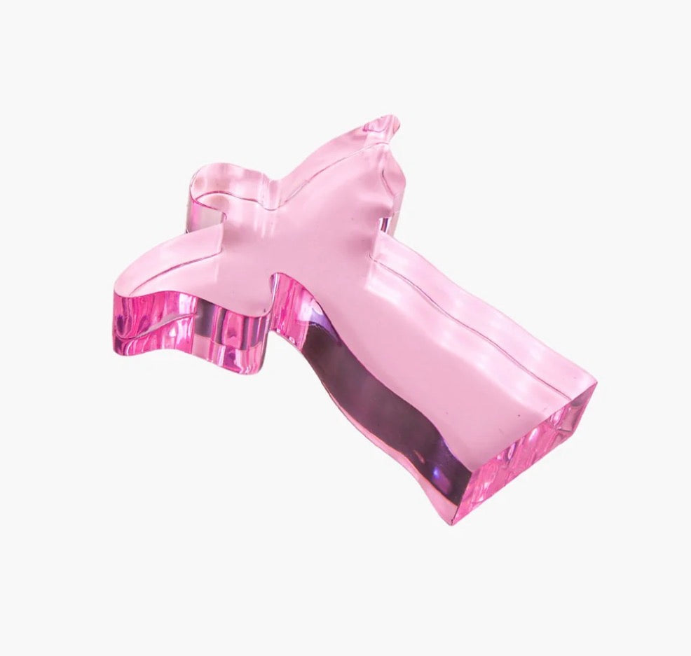 ANNE NEILSON- Small Acrylic Angel Weight, Pink