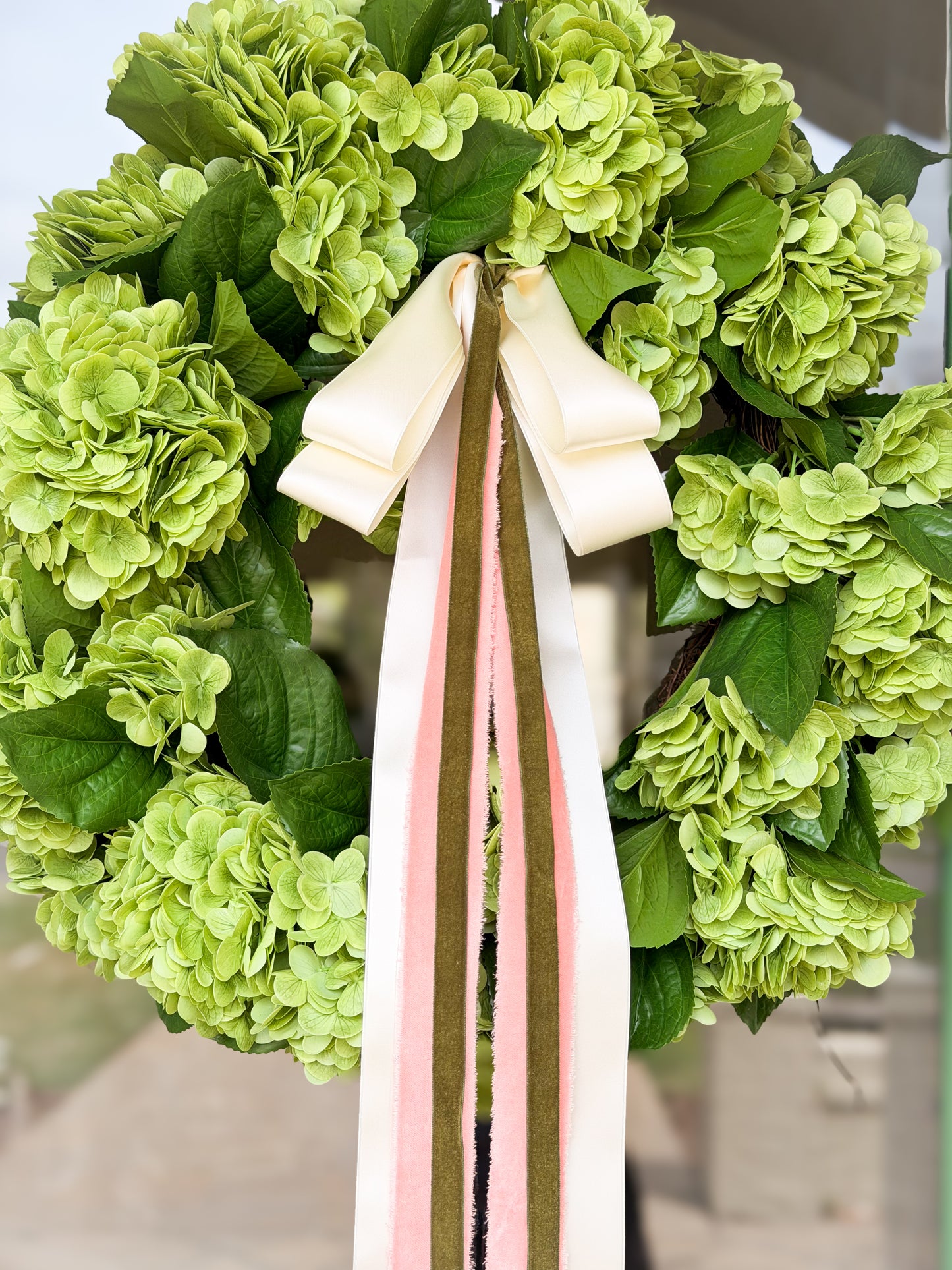 Verdant Garden Hydrangea Wreath