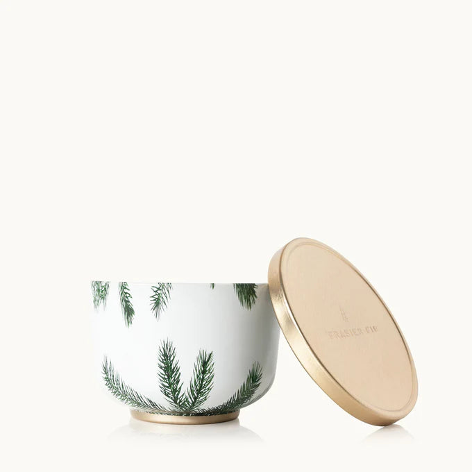 THYMES Frasier Fir Poured Candle Tin with Gold Lid 6.5oz
