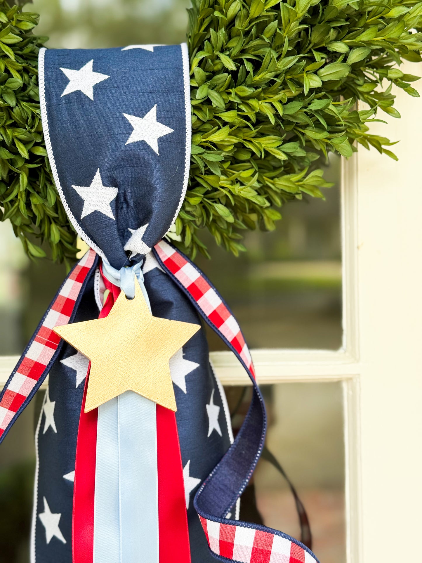 All-American Stars Tea Leaf Wreath