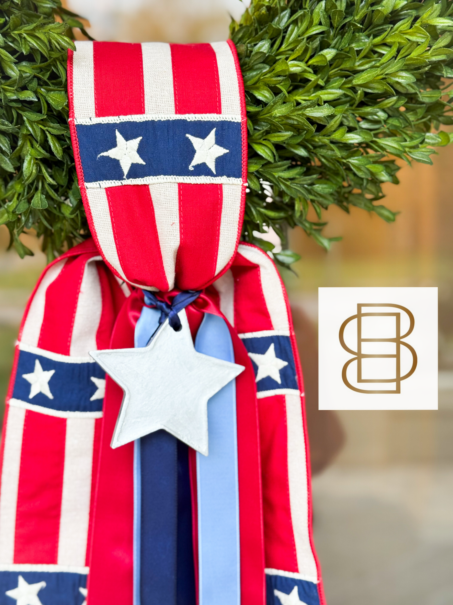 Uncle Sam Tea Leaf Wreath