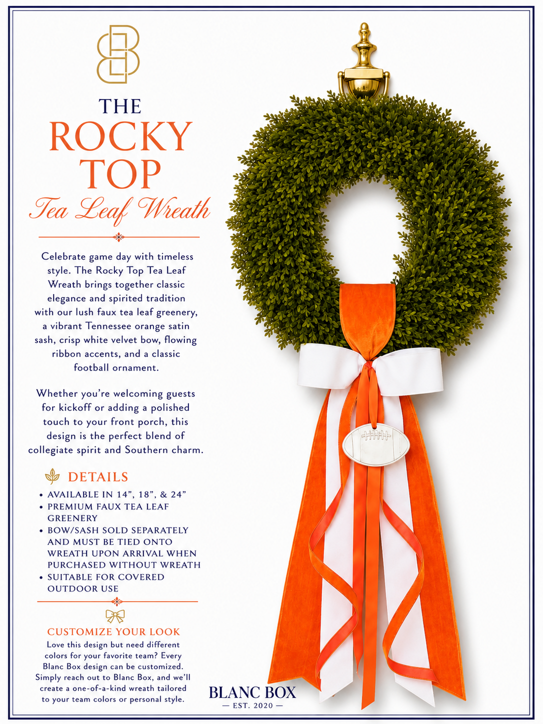 The Rocky Top Tea Leaf Wreath