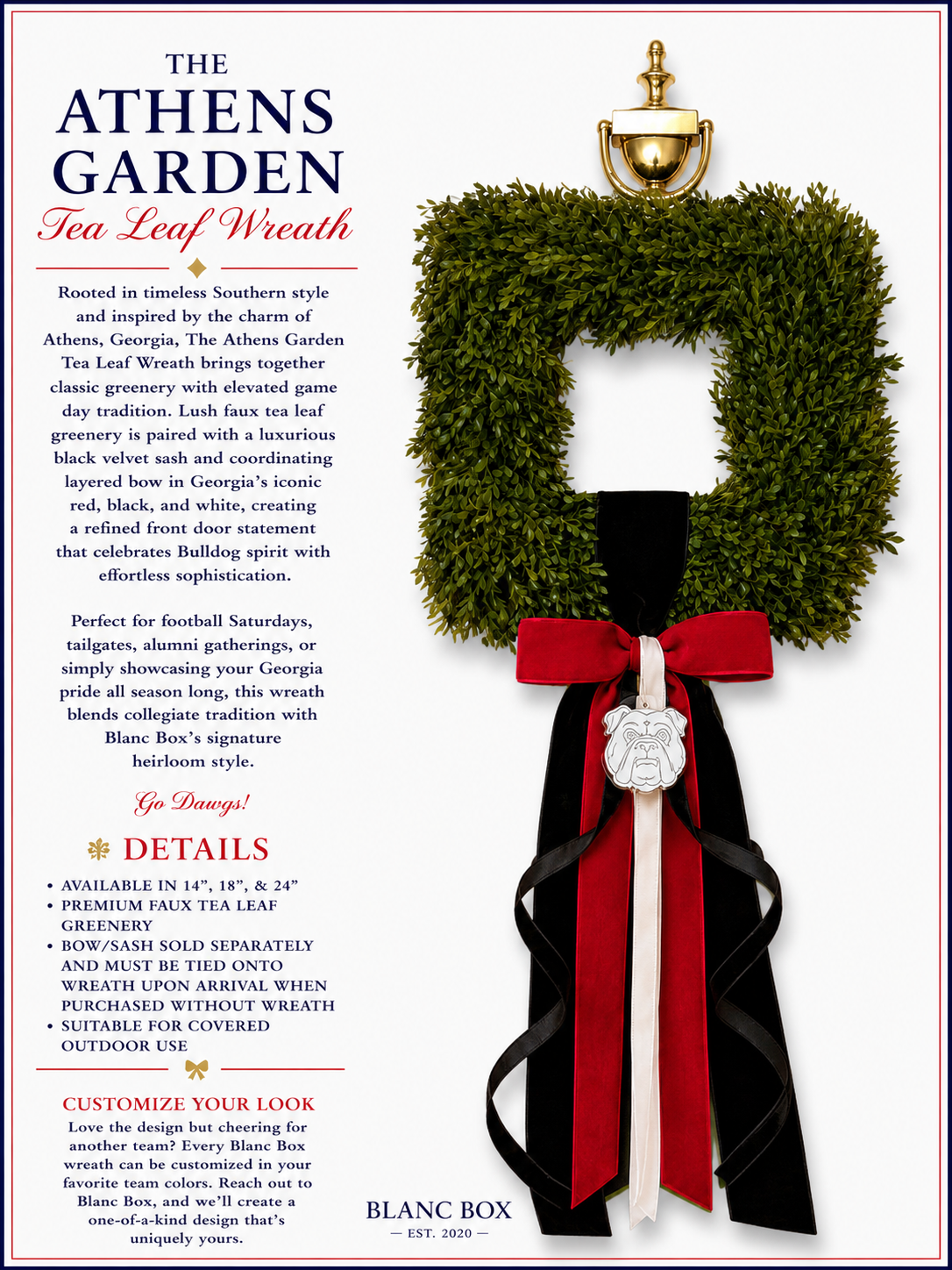 The Athens Garden Tea Leaf Wreath