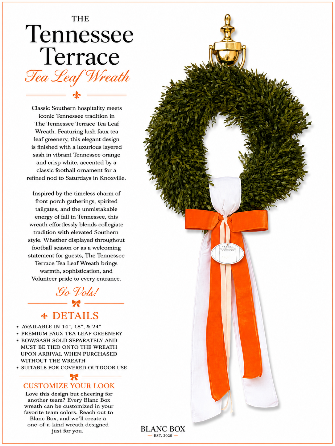 The Tennessee Terrace Tea Leaf Wreath