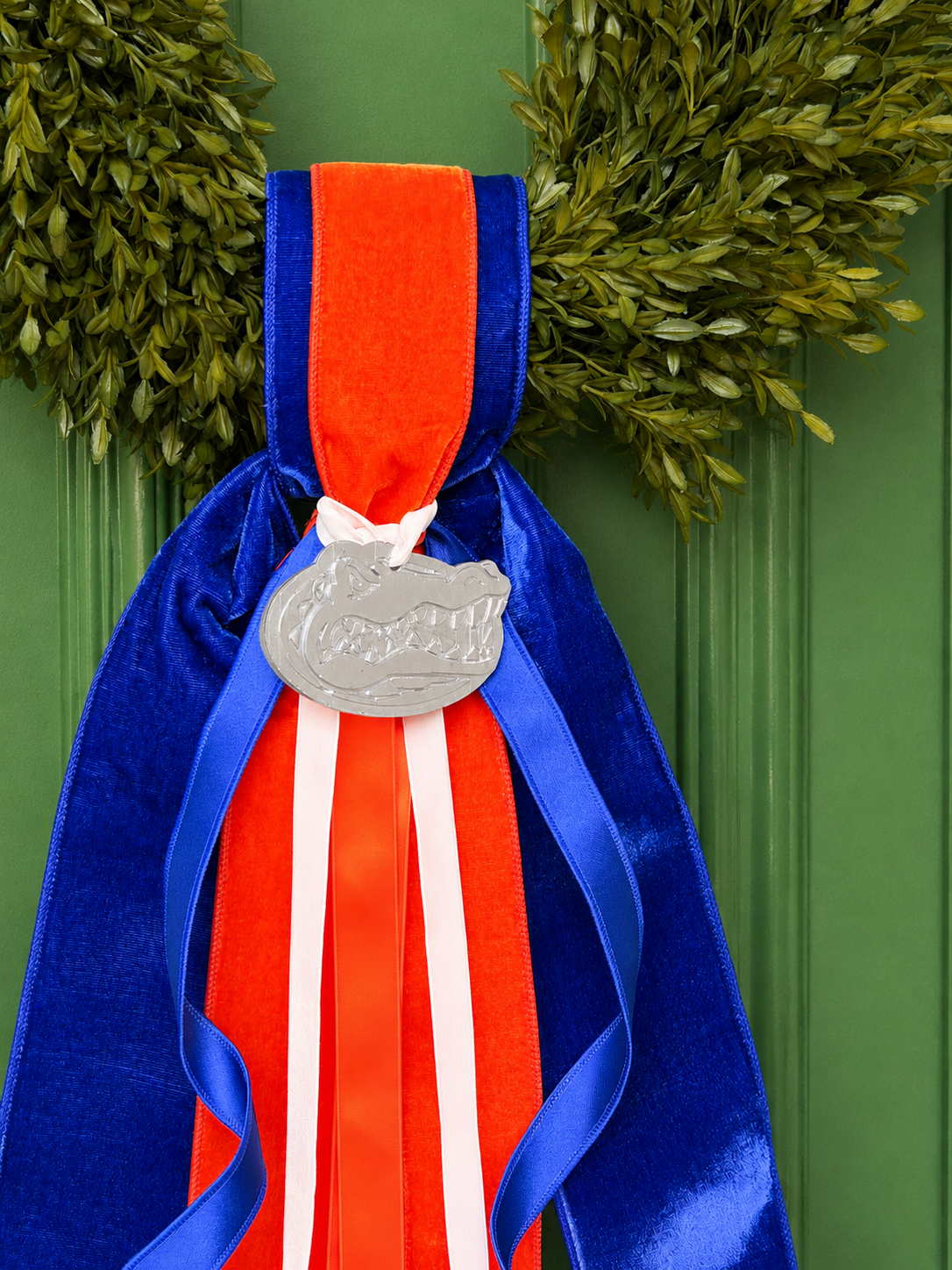 The Orange & Blue Manor Tea Leaf Wreath