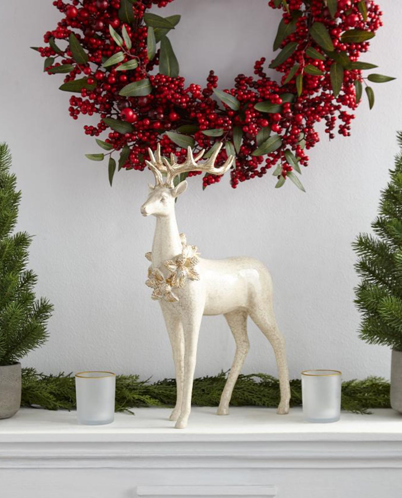 Gilded Pine Reindeer