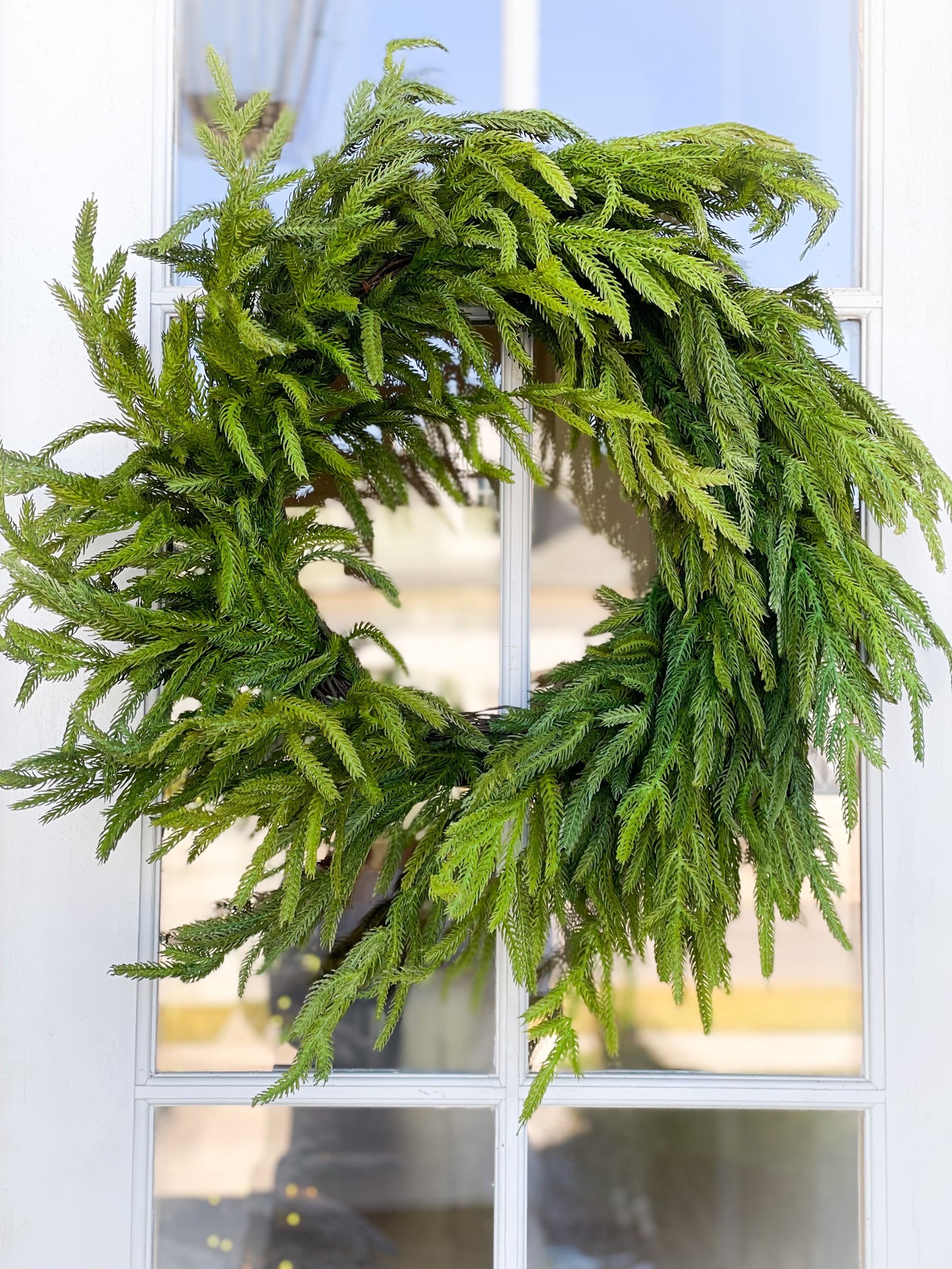The Hot Pink Believe Iced Fir Pine Wreath With Sash And Santa