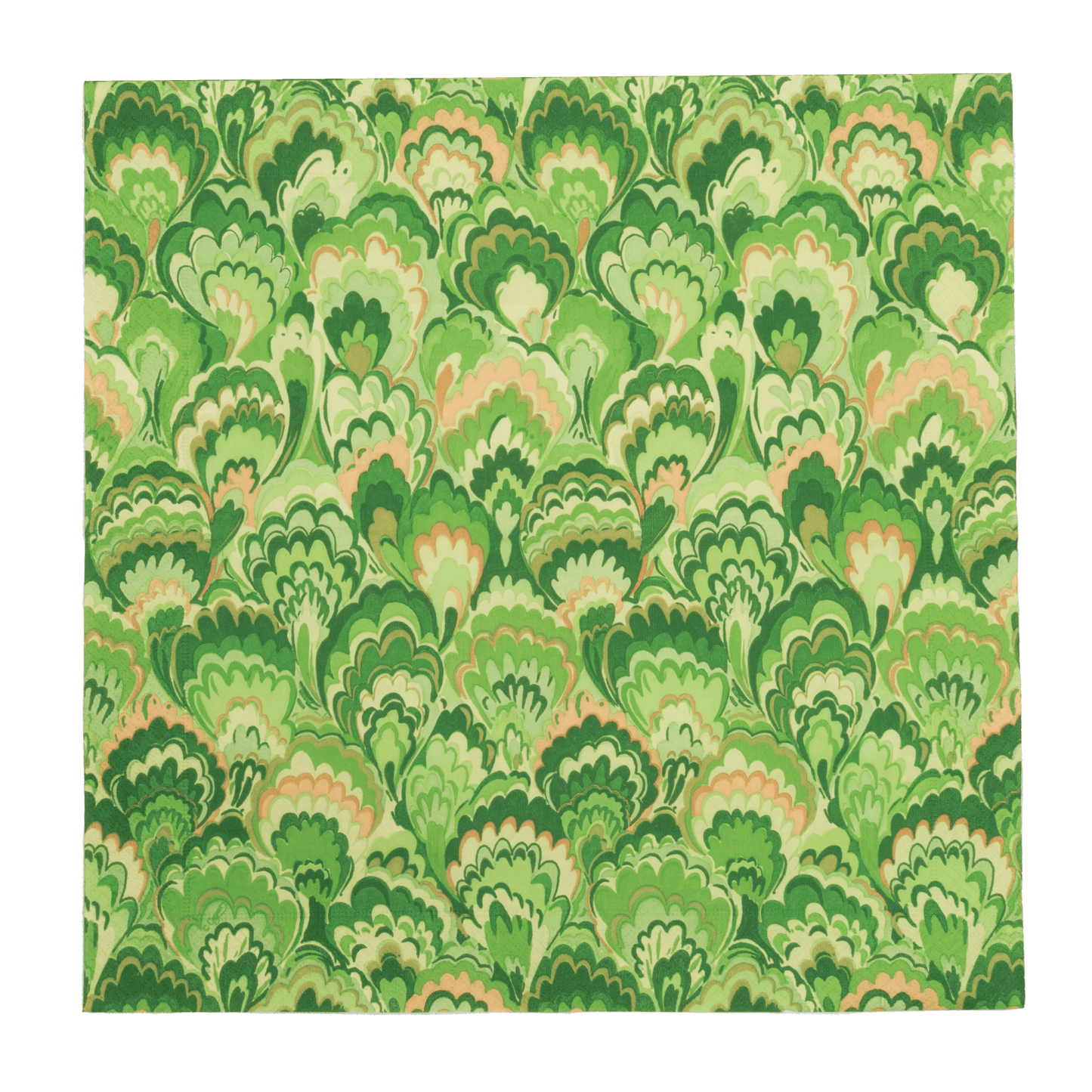 Marbled Ceramica green & Fuchsia Cocktail Napkins