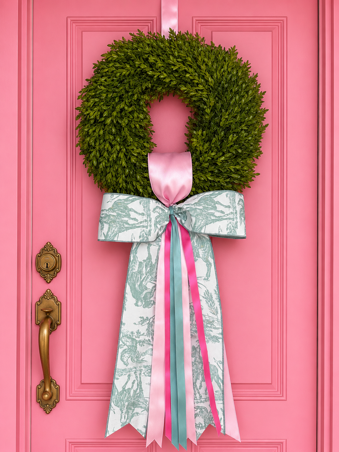 Toile Garden Tea Leaf Wreath