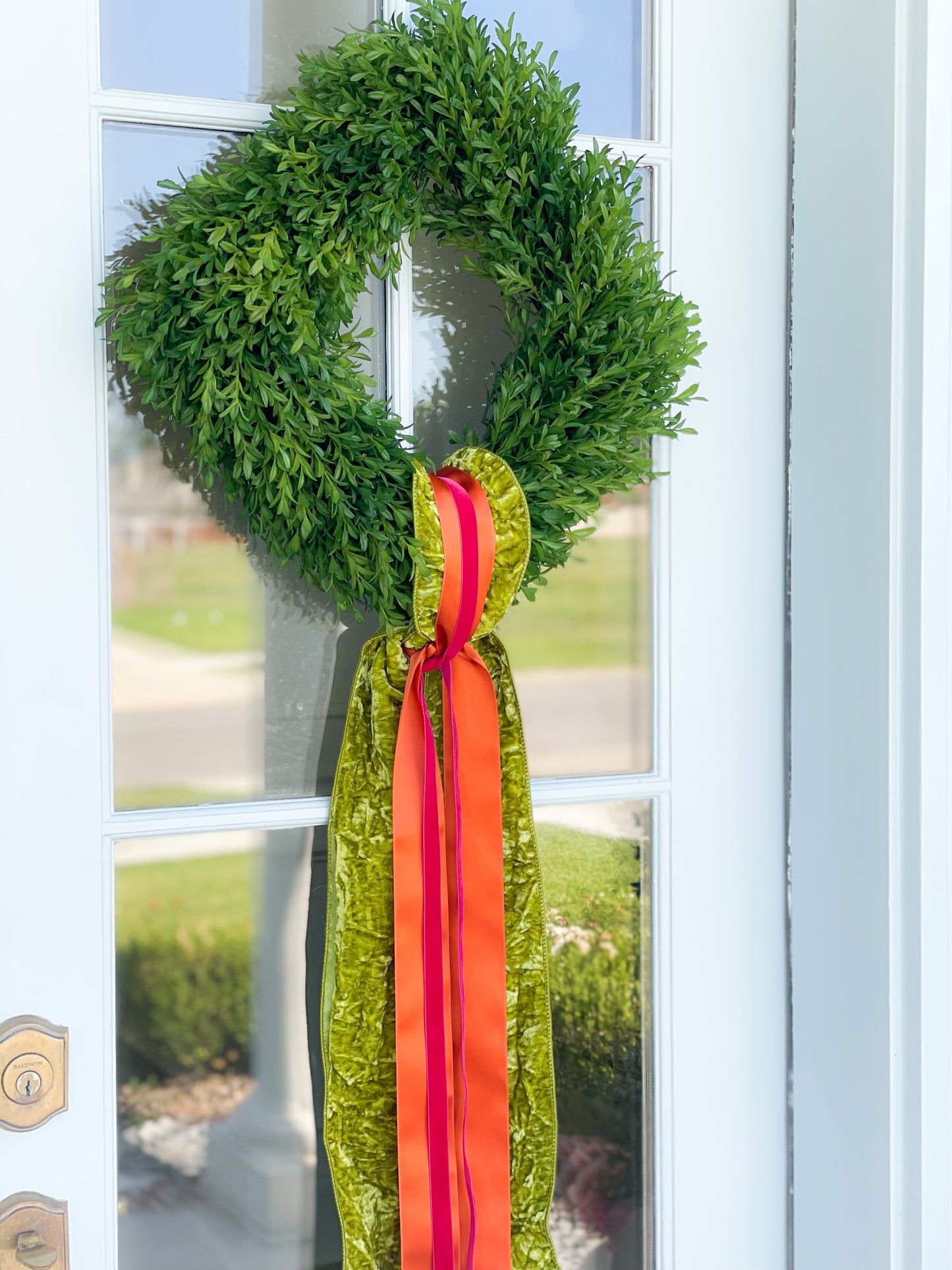 The Giving Layered Sash And Tea Leaf Wreath