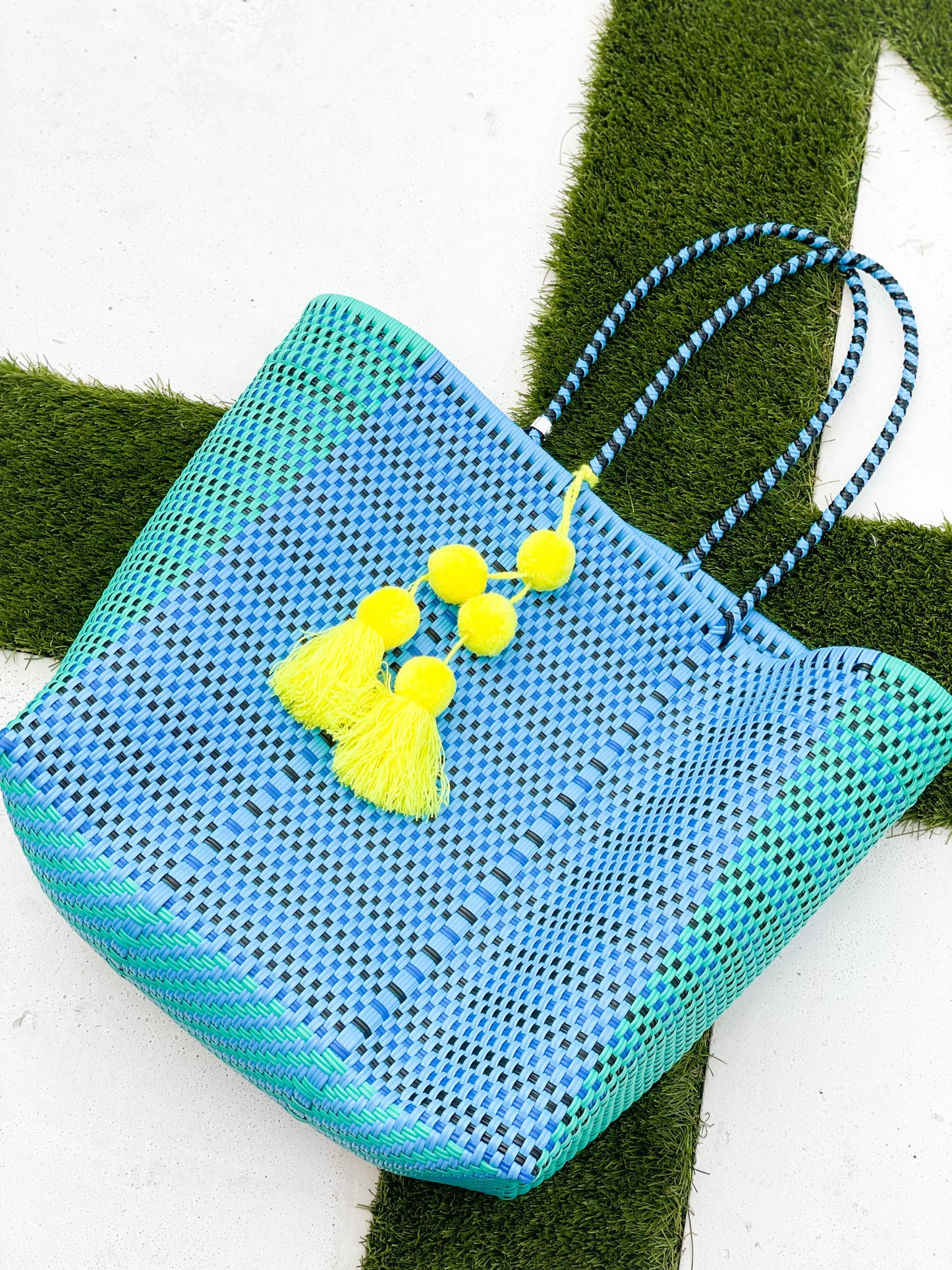 Blue And Teal Multi Maria Victoria Tote