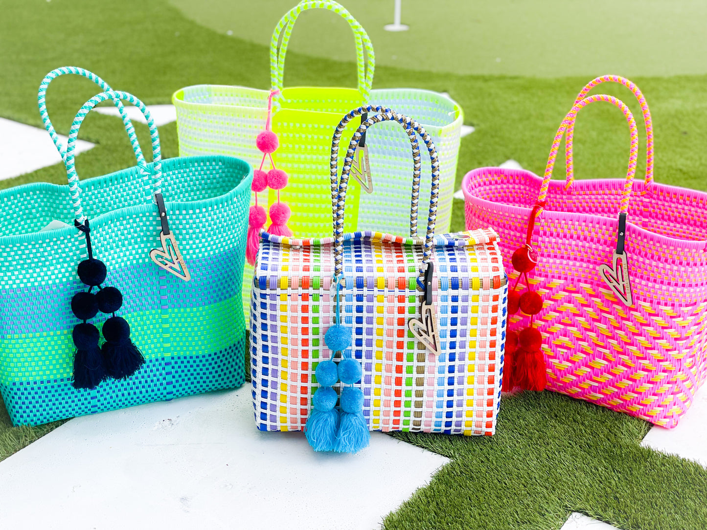 Pink Diamond Multi Maria Victoria Tote And Tassel