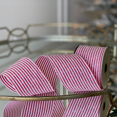 Satin Sugared Candy Stripe Ribbon